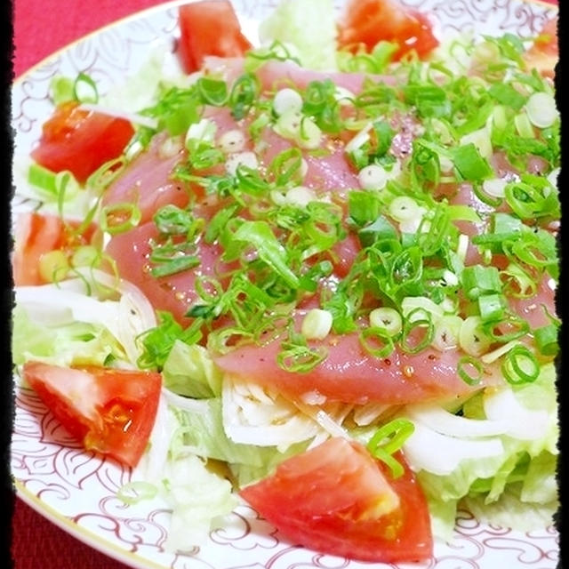 びんちょうマグロと新玉ねぎの中華サラダ By Mimikoさん レシピブログ 料理ブログのレシピ満載