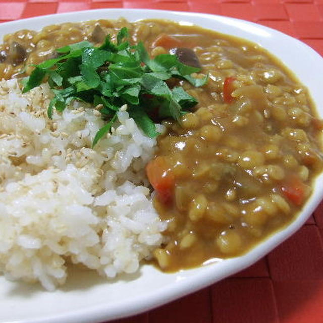 なんちゃってマクロビ♪押麦カレー