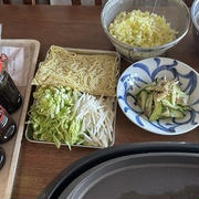 お好み焼きと焼きそば