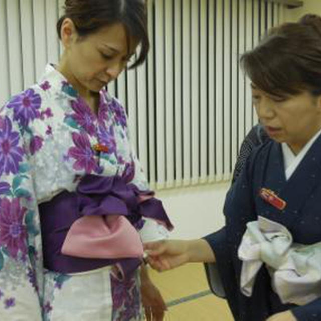 モテ浴衣★すぐ着れる、インストラクターにも、2回講座ですぐなれる！★花 京都きもの学院★着付教室