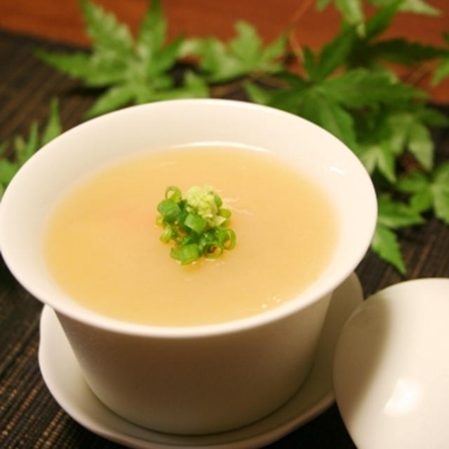 わさび餡かけ、冷製茶わん蒸し。