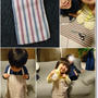 【ハンドメイド】ダイソーの布で王子のエプロン＆三角巾作り！と姫のゴティトーサマ！