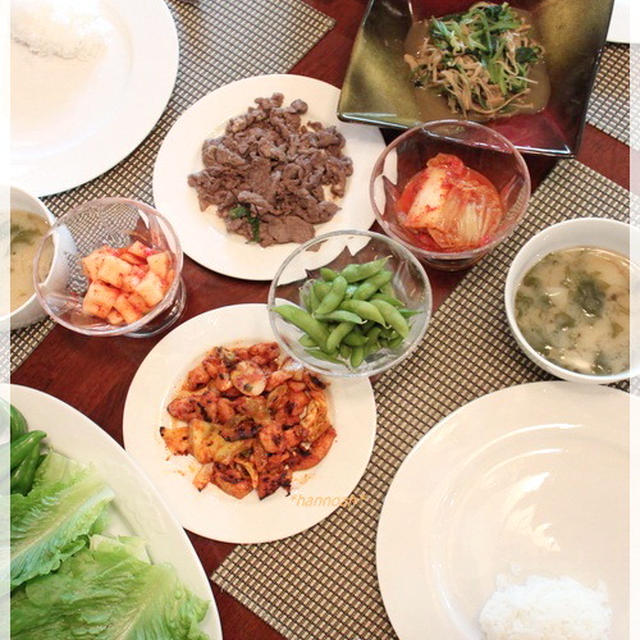おうちごはん☆韓国焼肉プレート