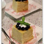 キューブのチーズケーキ風　ブルーベリー