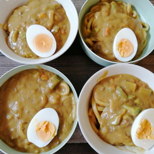 朝から公園！カレーうどんで朝ごはん＼(^o^)／