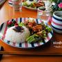 鶏とにんにくの芽の醤油煮ワンプレート☆