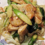 レシピ☆鶏肉とアスパラ野菜の炒め物