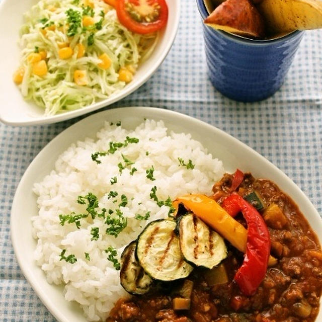 夏野菜キーマカレー