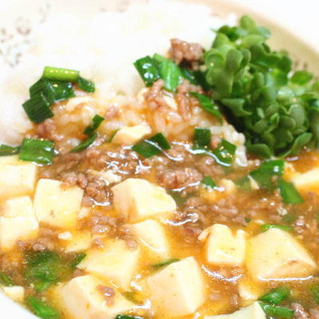 麻婆飯で晩御飯　と　鉄男初節句