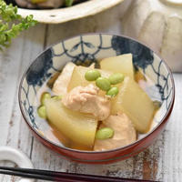 八方だしで簡単！鶏胸肉と冬瓜の煮物