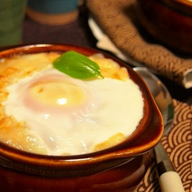 カレー風味のズッキーニ入りミートドリア　　缶詰ミートソースで簡単に！