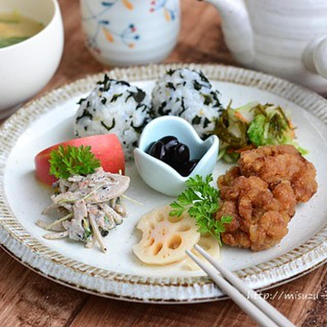 からあげワンプレートでお昼ごはん