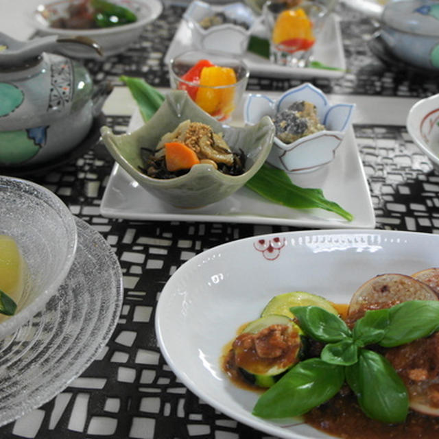 イタリア風イカ飯　穴子蓮根蒸し　その他