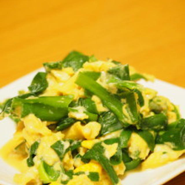 レンジでふんわりにら卵