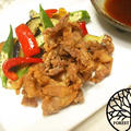 豚肉のカリカリ揚げ、夏野菜と共に
