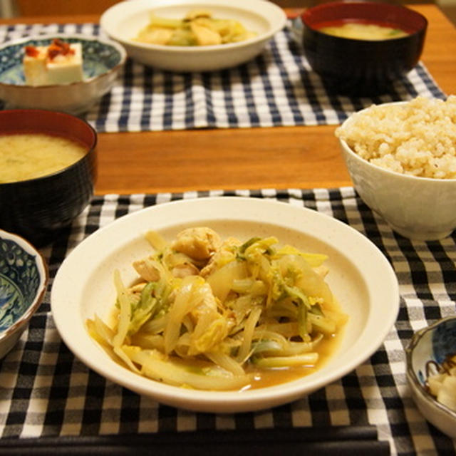 白菜と鶏の簡単蒸し