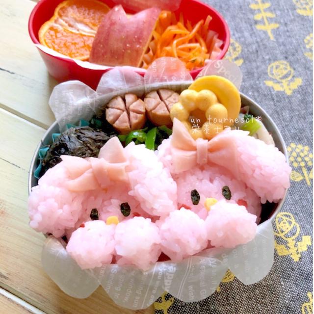 カルシウム吸収力アップ♪❤︎娘ちゃん弁当❤︎【ひじき衣の揚げ焼きつくね】