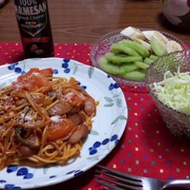 エノキ入りナポリタン