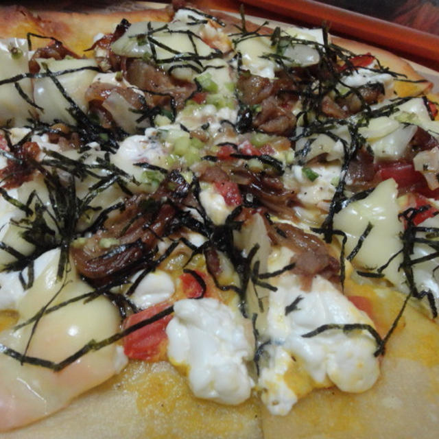 焼肉サラダリメイク残りＤＥ自家製ピザ★