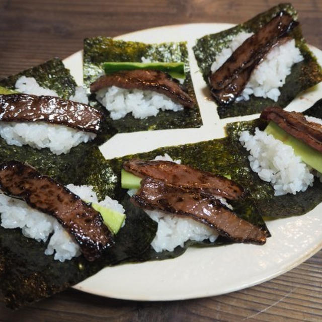 肉の手巻き寿司