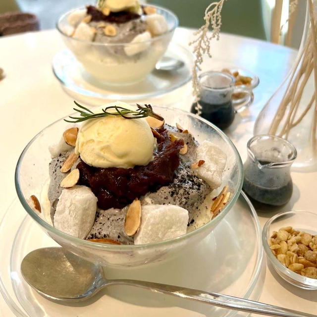 韓国家庭料理ランチ｢梁の家｣と黒ごまパッピンス♪