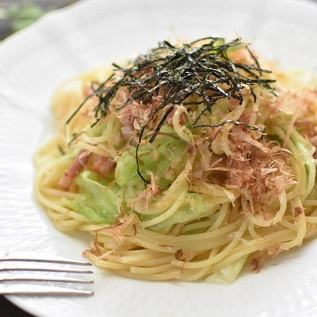 ランチパスタ｜キャベツと柚子胡椒の和風パスタ｜液体塩こうじを使った料理77レシピになりました。