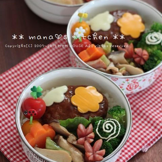 チーズバーグﾞ弁 ✿ のっけて簡単海鮮丼♪
