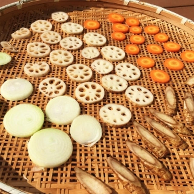 干し野菜をグレープシードオイルで焼いて＆のんちゃん・れお君ママのぐでたま♪
