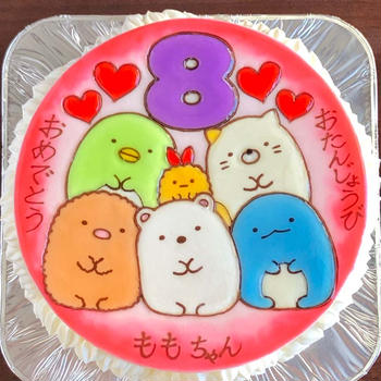 懐かしの手描きゼリーイラストケーキ☆すみっコぐらし