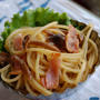 きのこの醤油オイル漬けでパスタ＆へっぽこバゲサンド☆