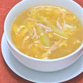 香味野菜で減塩＆しみじみ美味しい〜セロリとハムの卵スープ。