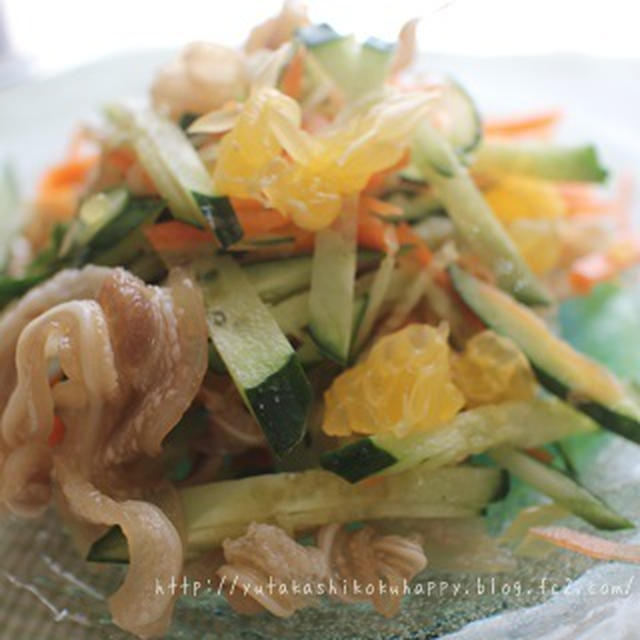 沖縄の余韻 ミミガーの柑橘サラダ By くまさん レシピブログ 料理ブログのレシピ満載