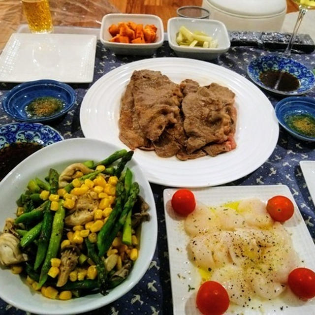 お気楽ゴルフはこれで最後かなあ ～ 牛肉薄切りのさっと炙り焼き