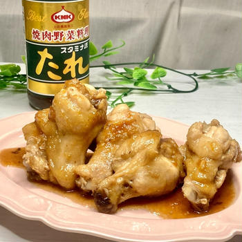 【KNKスタミナ源たれ使い切りチャレンジ6日目】鶏手羽元のスタミナ源たれマーマレード煮