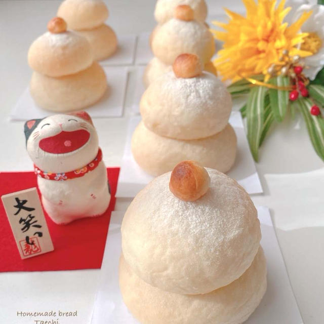【パンレシピ】お正月に♪リッチ　鏡餅白パン