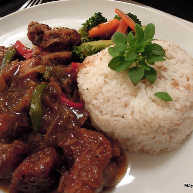 簡単！Teriyaki vinegar pork- 揚げない照り焼き”酢”豚