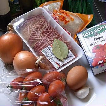 夏野菜のトマト煮込みハンバーグ