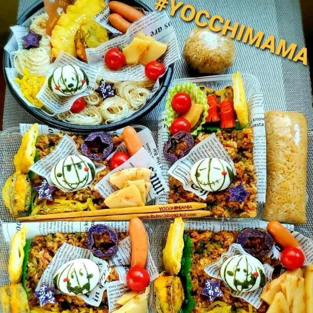 スヌーピーハロウィン弁当デコレシピ付き＆「ゆで太郎」さんの「のりのり祭」「のり弁」が国内産で美味しすぎっ(*´艸`*)