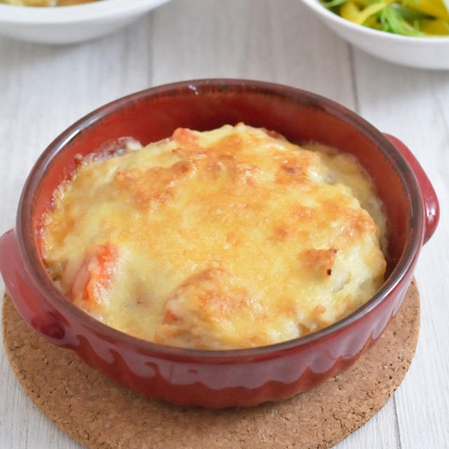 豆乳グラタンの晩ごはん。