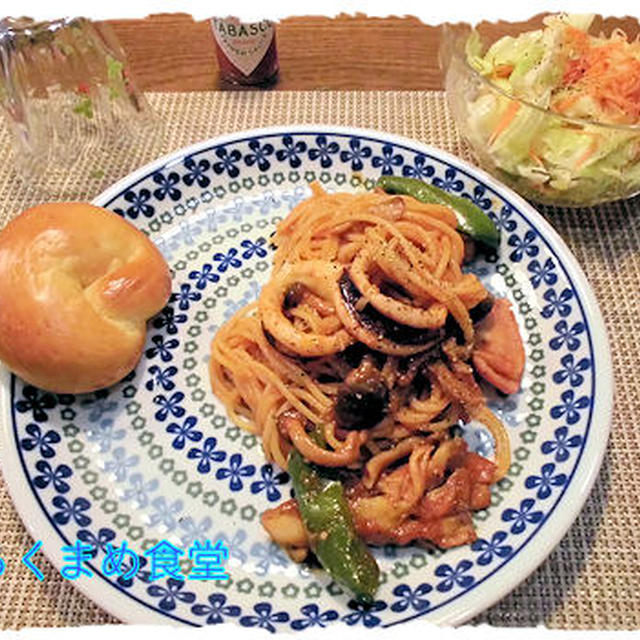 いつもの土曜日の人気献立です！（パンはNEW!!）定食♪＆東京土産