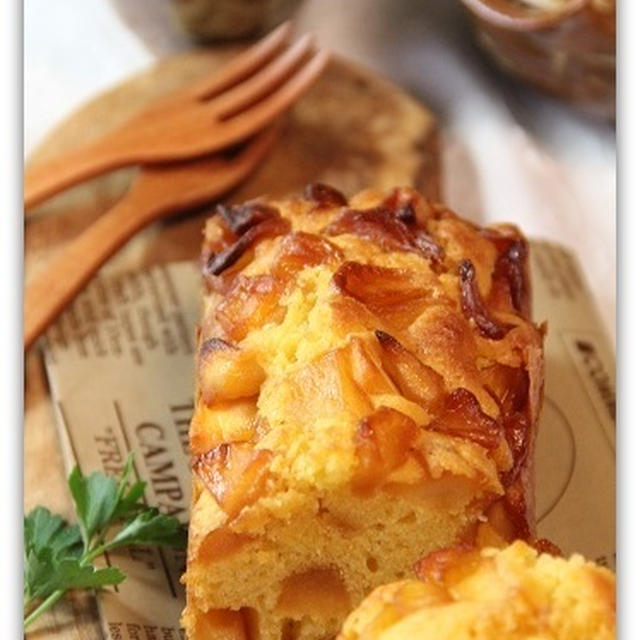 りんごのキャラメル パウンドケーキ By Miyukiさん レシピブログ 料理ブログのレシピ満載