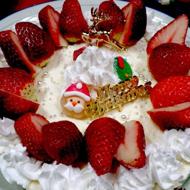 【レシピ】　クリスマスレアチーズケーキ(^^♪　