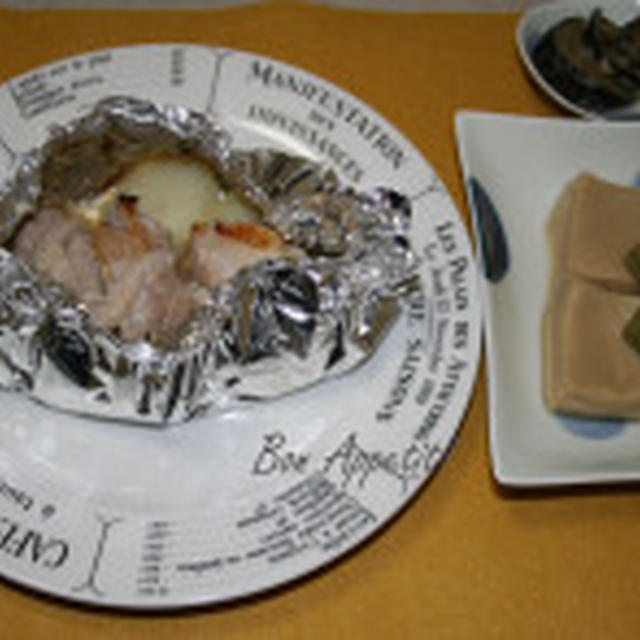 塩麹とり肉とジャガイモのホイル焼き♪