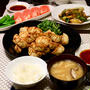 たけのこ入り揚げ餃子の食卓