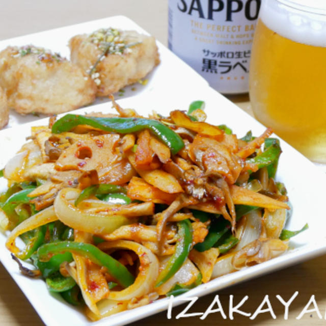根菜ミックスキムチと野菜炒め