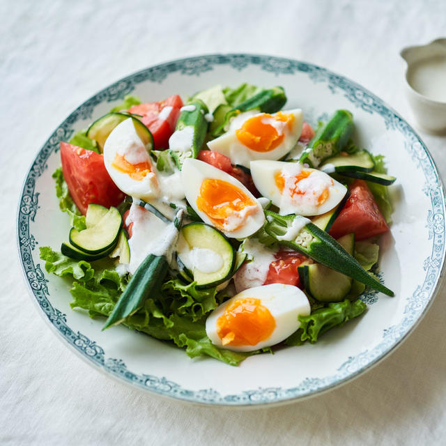 夏野菜のごちそうサラダ ヨーグルト塩麹ドレッシング