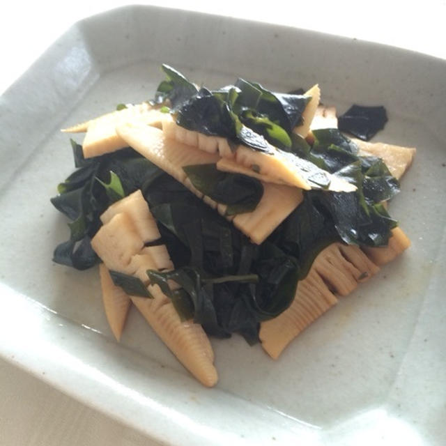 ”かえし”で簡単！たけのことわかめの炒め物