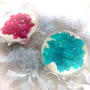 駄菓子のこんにゃくゼリーとR１ヨーグルトで紫陽花ゼリー