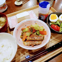レシピブログ、お手軽調味料で作る豚肉とブロッコリーの芯の炒めもの