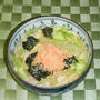 キャベツと鮭の胡麻みそ雑炊